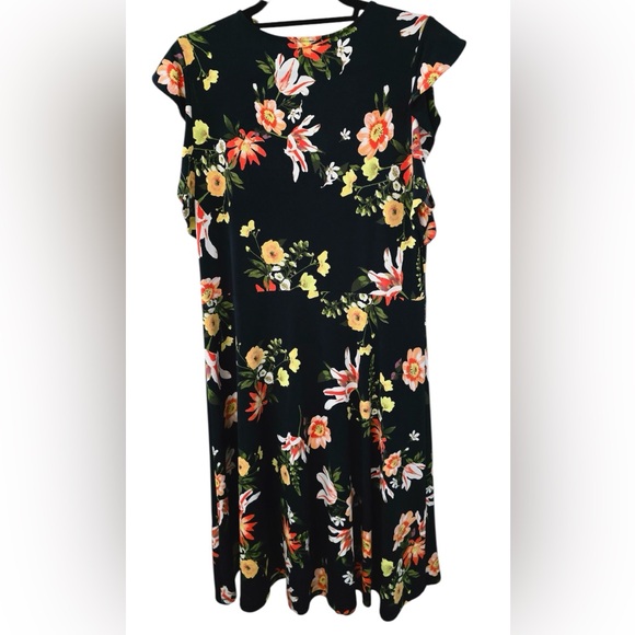 Ann Taylor Factory Black Floral Dress - Picture 2 of 5